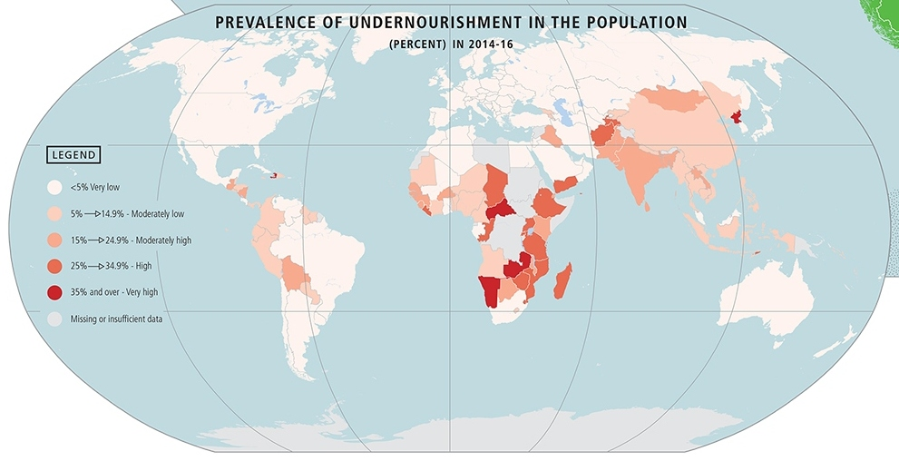 FAO Hunger map 2015 - 2