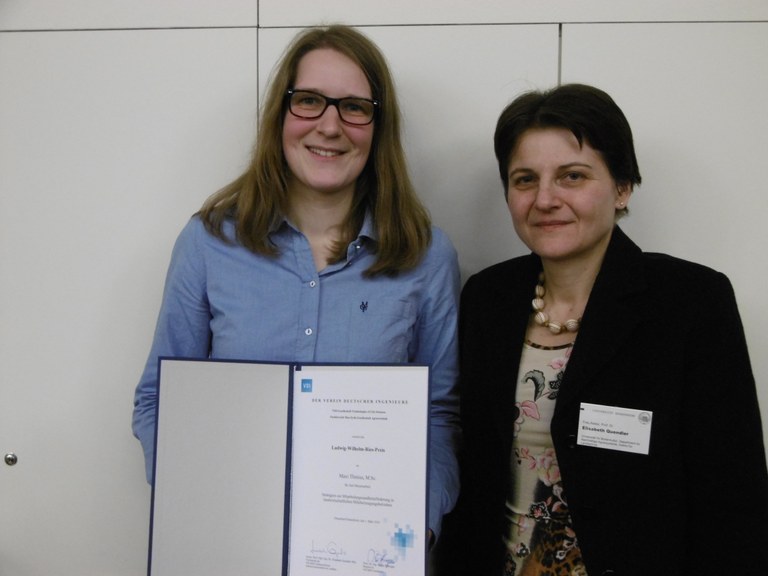 Ludwig-Wilhelm-Ries-Preis für die Masterarbeit von Maxi Thinius Ludwig-Wilhelm-Ries-Preis für die Masterarbeit von Maxi Thinius