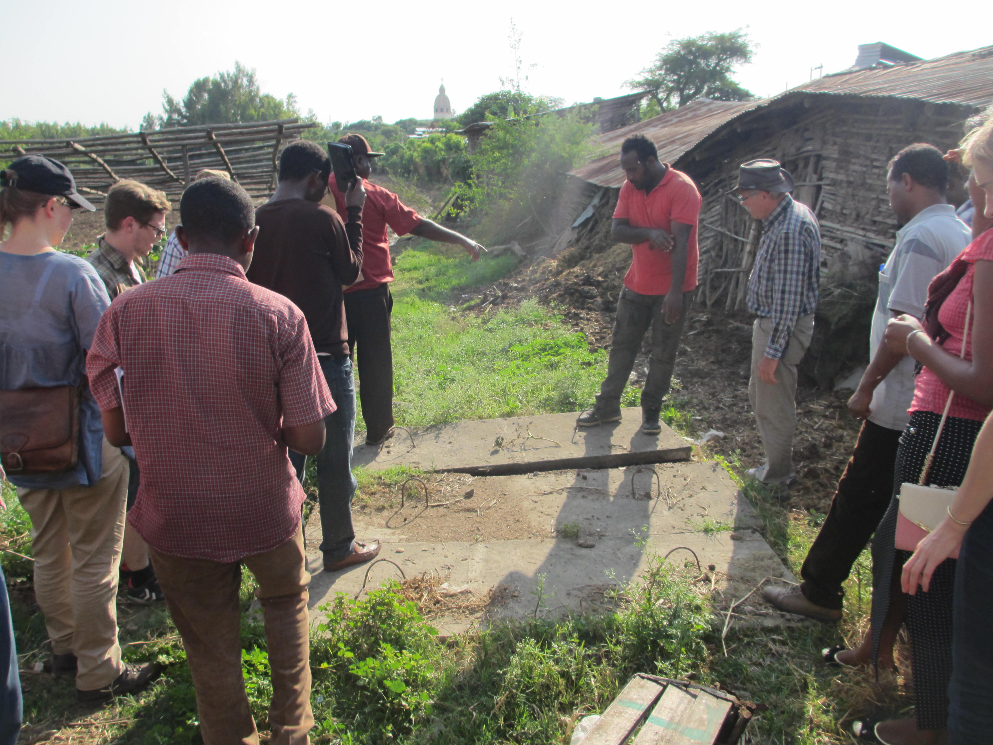 Biogas installation at a semi-commercial farm in Meki