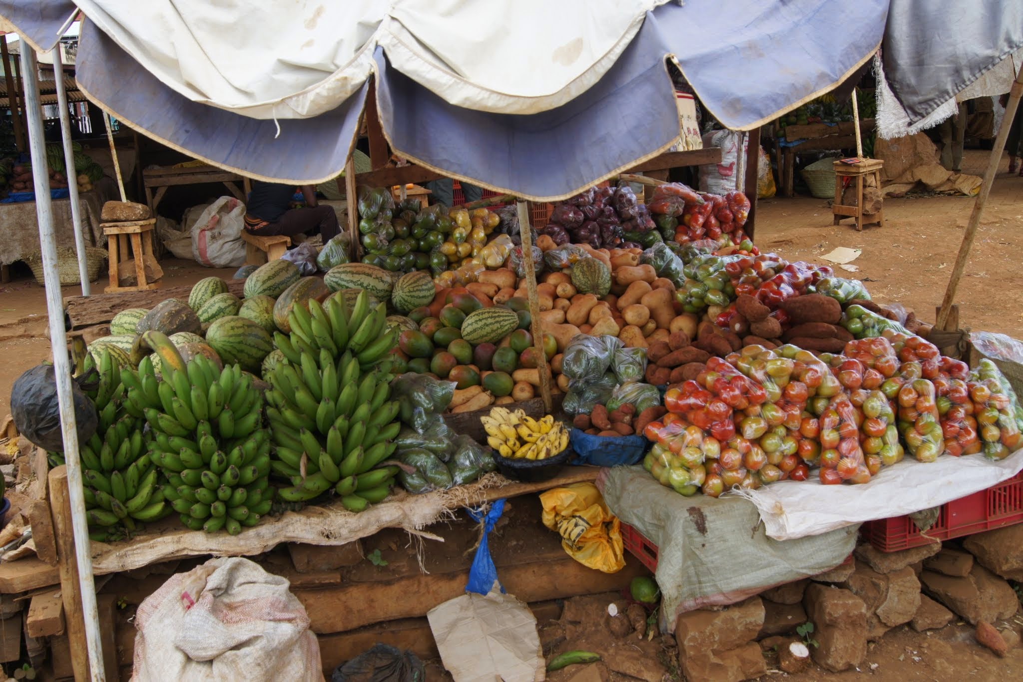 Horticultural produce at a local farmers market